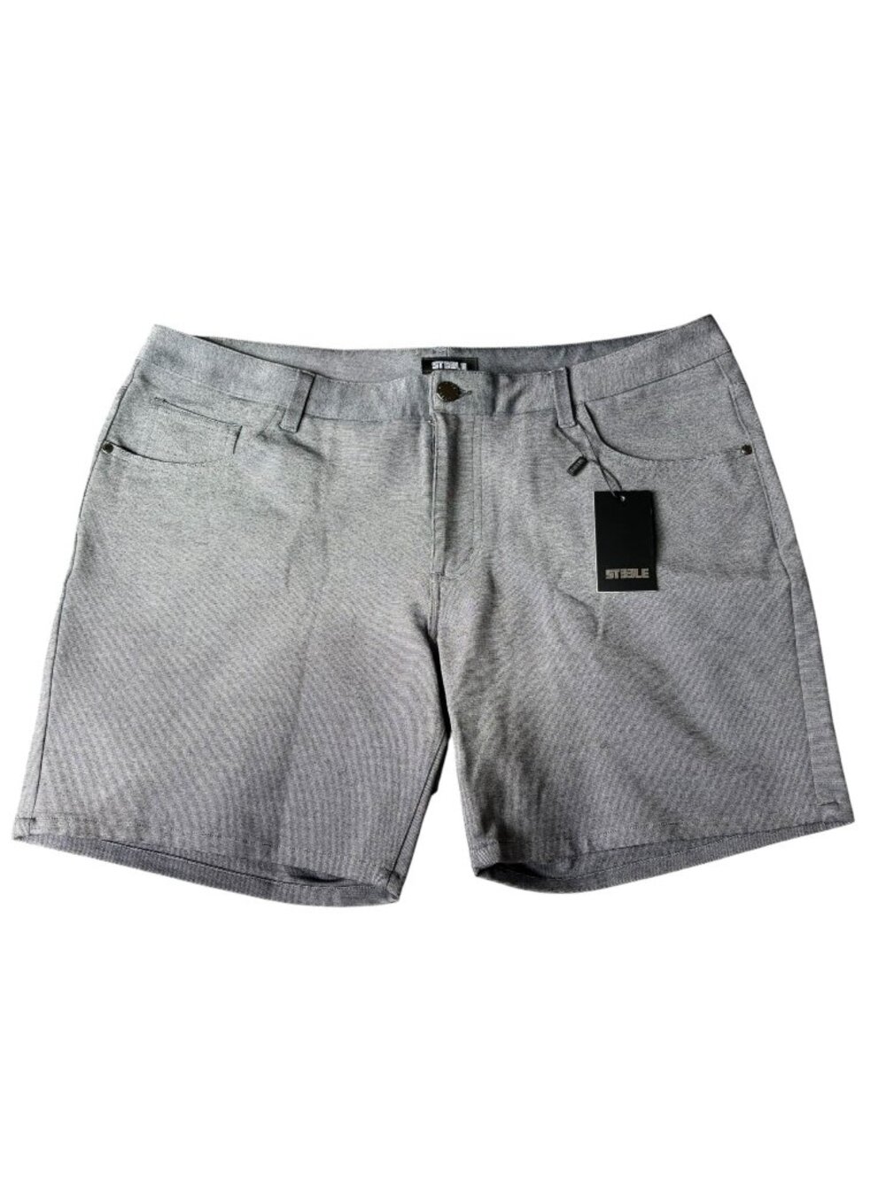 St33le Shorts Mens Gray Stretchy 5" Inseam Size 36 NWT